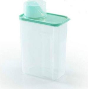 3L Huishoudelijke Plastic Transparante Waspoeder Opbergdoos Opslagcontainer (Groen)