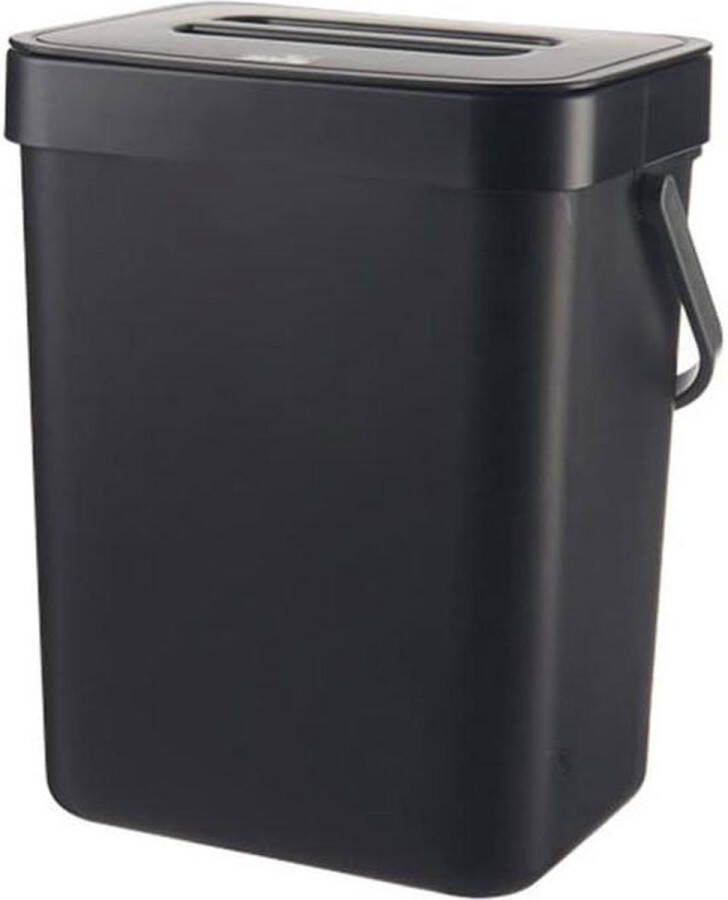 3L keuken compostbak voor keukenafval Onder de gootsteen vuilnisbak Opknoping prullenbak met deksel