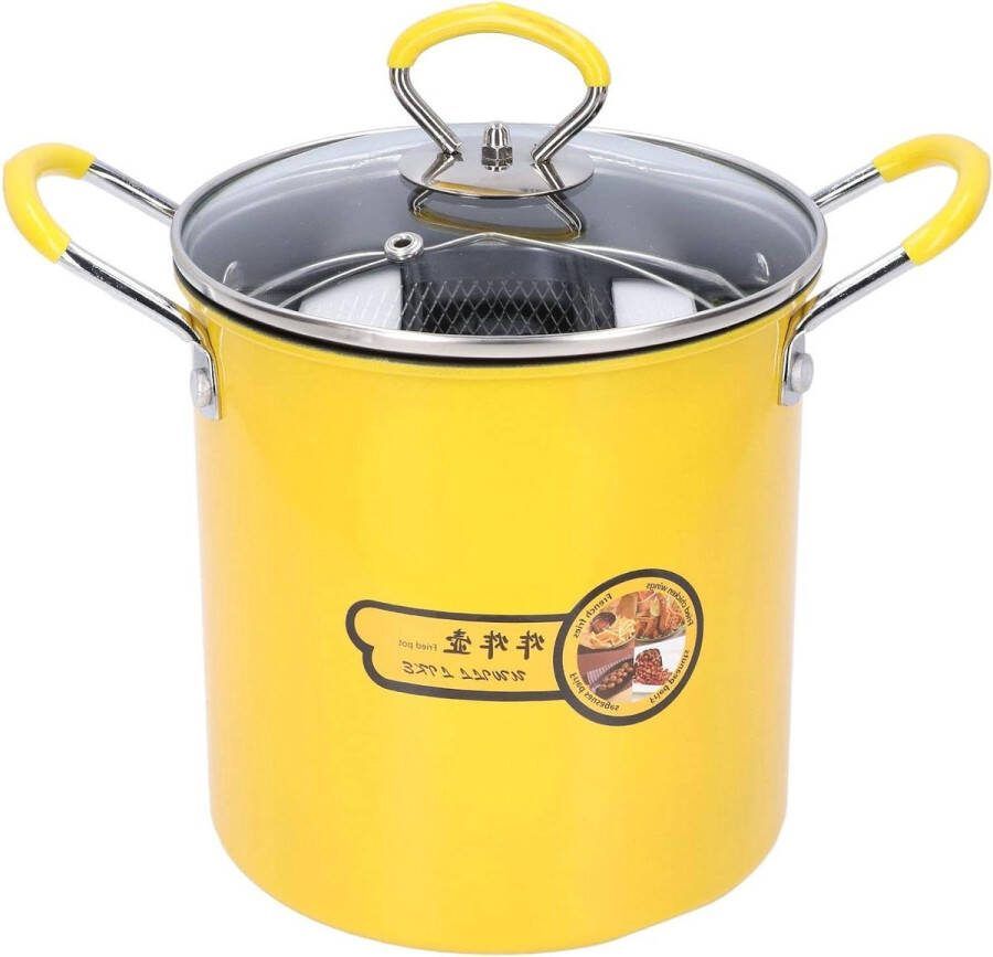 3L mini frituurpan 304 roestvrijstalen oliefilterrekdeksel siliconen antisliphandvat Japanse frituurpan voor thuis tempura chips friet vis kip
