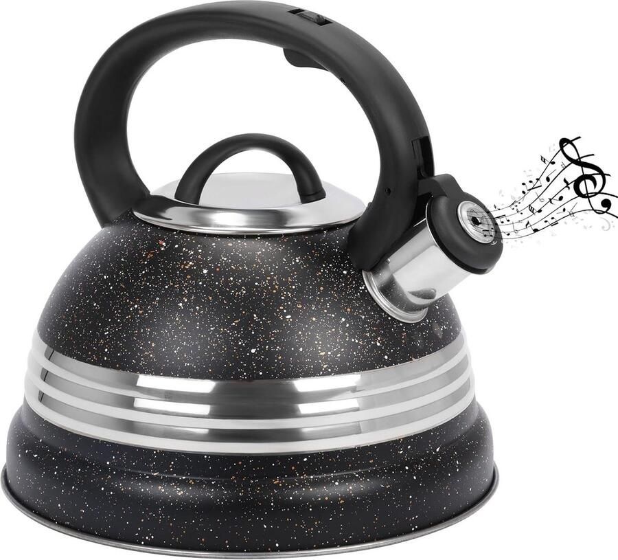 3L Whistling Tea Kettle for Stovetop Induction Stainless Steel Camping Teapot Hot Water Pot for Tea Coffee