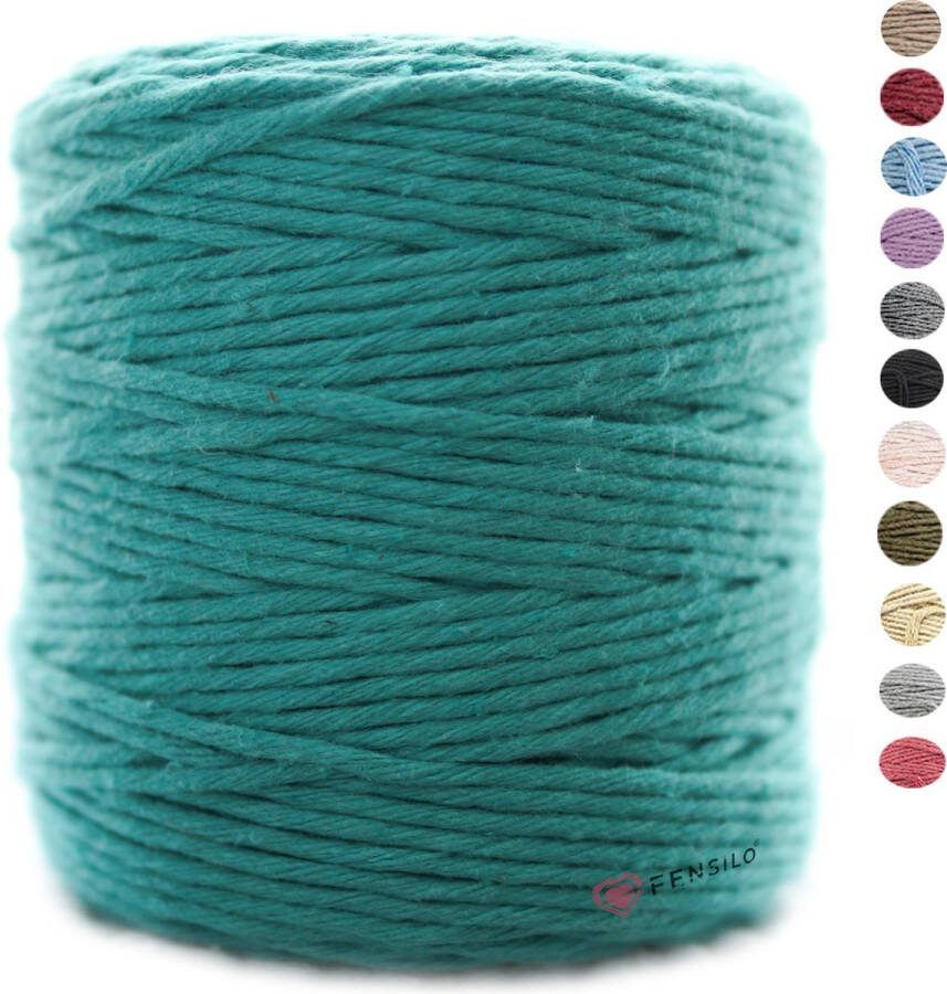 3mm x 200m EMERALD macramé katoenen koord Macrame Touw|kleuren om mee te knutselen|Garen voor Wandkleed en Plantenhanger Zelf Maken|Dromenvanger||engel van macramé