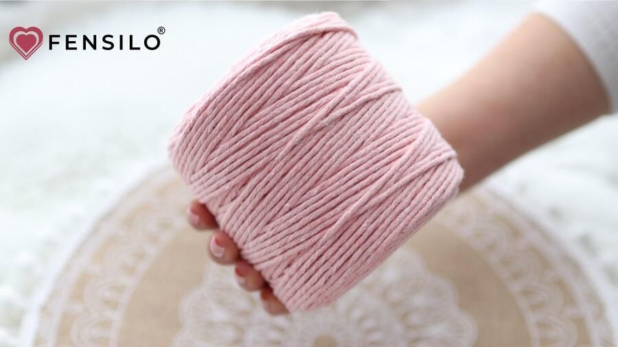 3mm x 200m Pastel Pink macramé katoenen koord Macrame Touw|kleuren om mee te knutselen|Garen voor Wandkleed en Plantenhanger Zelf Maken|Dromenvanger||engel van macramé