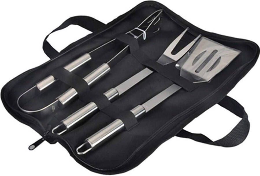 3PCS Stainless Steel Barbecue Grilling Utensils Kit with Carry Bag Spatula Pliers and Fork BBQ Cooking Outdoor Camping bbq accessoires