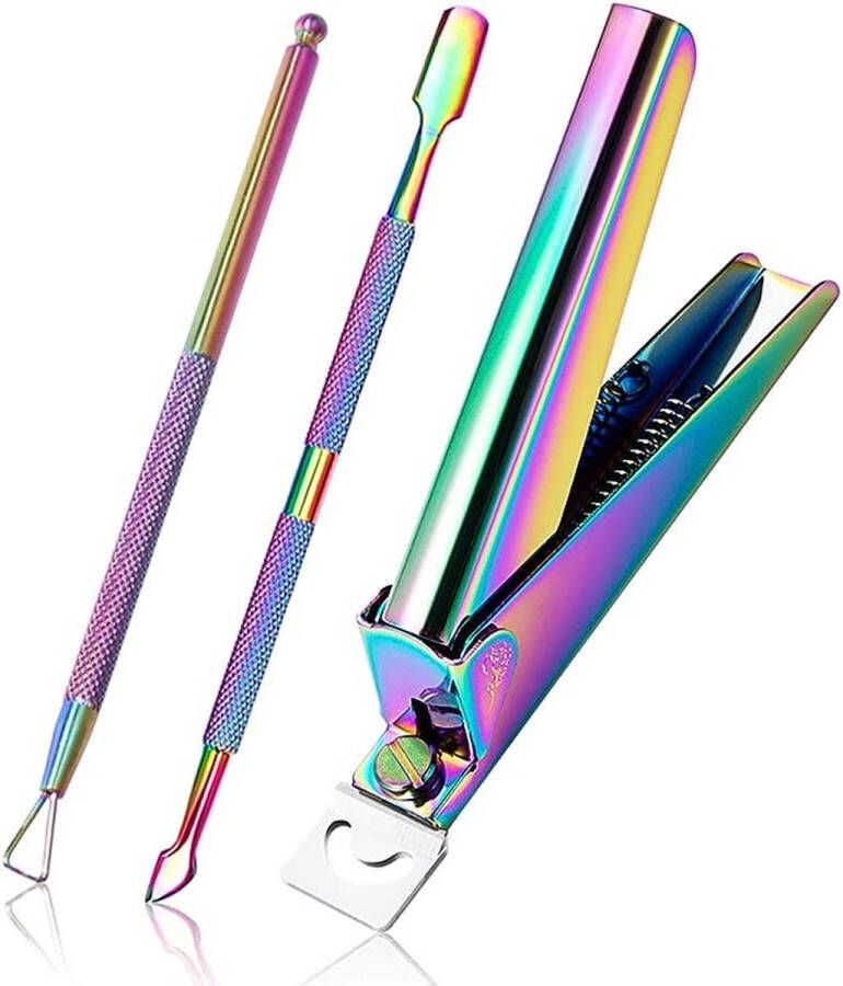 3st Cuticle Clipper Cuticle Nippers Cuticle Remover Kit Nagelknipper Trimmer Cutter voor overwoekerde nagelriem ingegroeide nagels Pedicure & Manicure Trimmer Corrector