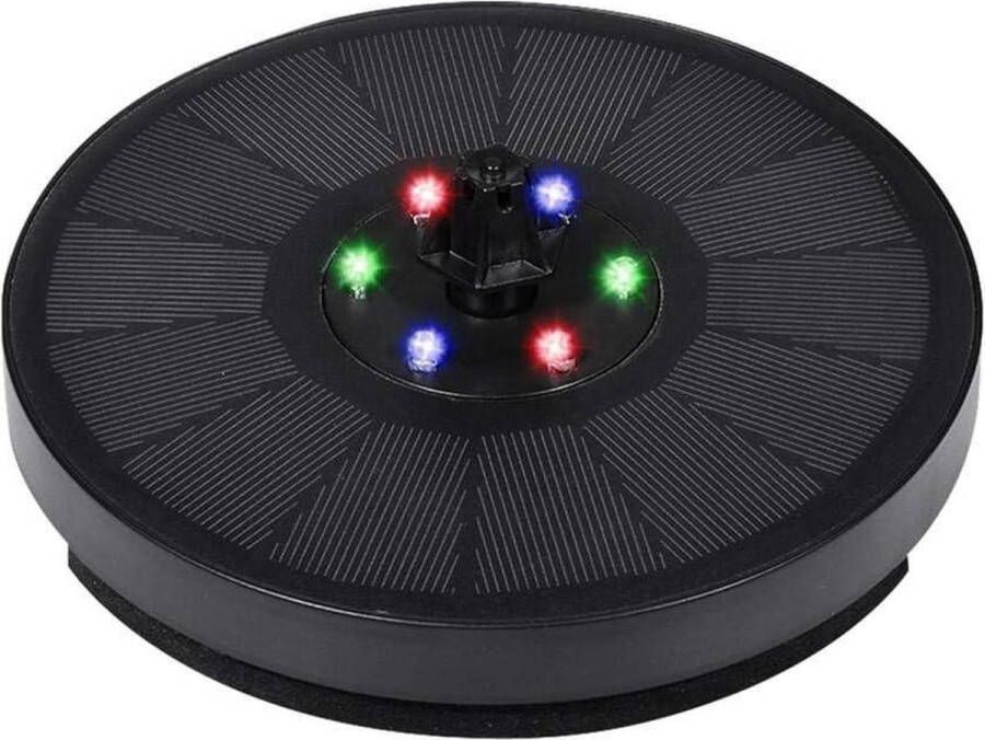3W Bird Bath Fountains Pump Enhanced Glass Panel Solar Powered Water Fountains with Colored LED Lights for Garden Small Pond Outdoor Pool Aquarium Solar Fountain