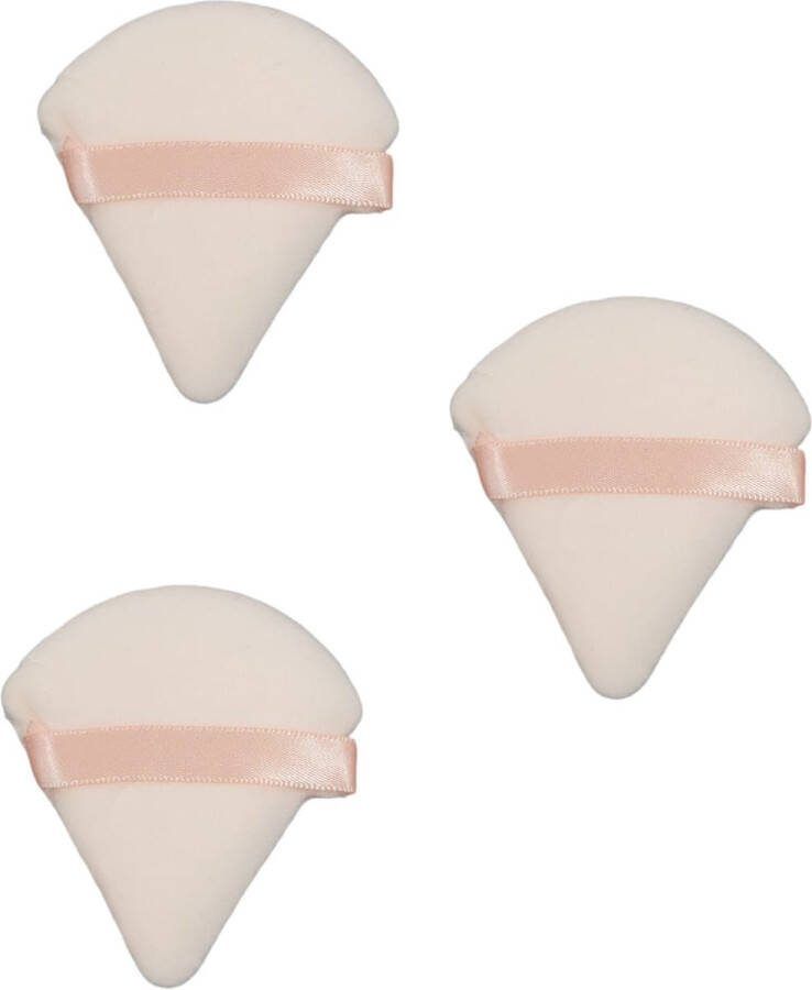 3x Beautyblender Beauty Blender Make Up Spons Latex vrij Make-Up Sponsje Makeup Sponge Donker Roze driehoek