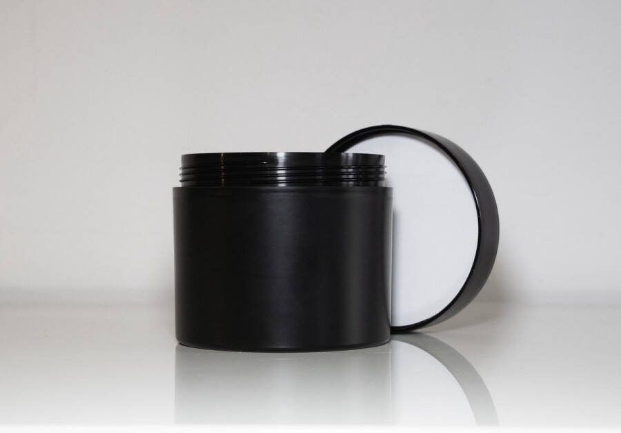3X Ecofood Bewaarpot Zwart 250ML met draaideksel Geschikt voor natte en droge voeding en poeders Polypropyleen (PP) Dubbelwandig Bewaardoos Voedsel bewaren Poederdoos