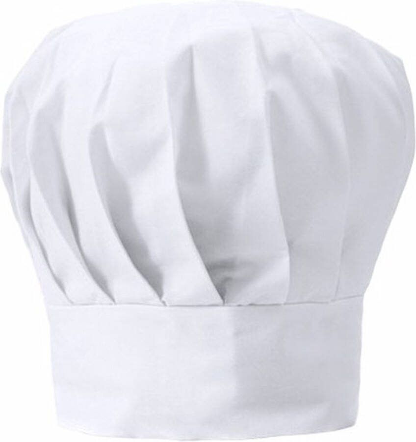 3x Luxe witte koksmuts voor volwassenen