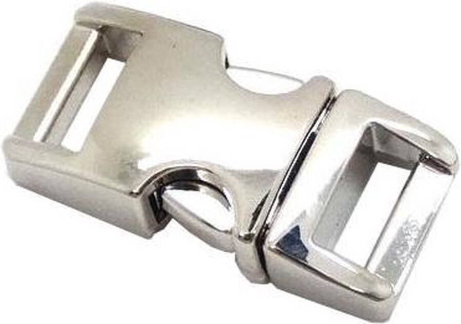3x Paracord metalen buckle sluiting Silver