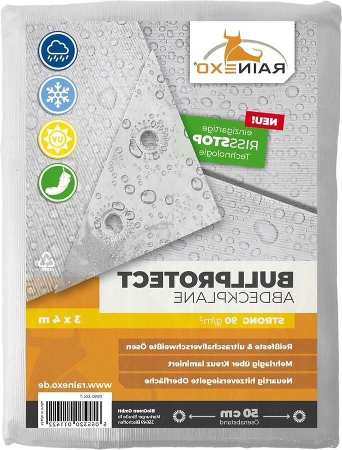 3x4 meter Rainexo RX90-3x4-T Strong 90 Tarpaulin Transparant transparent tarp