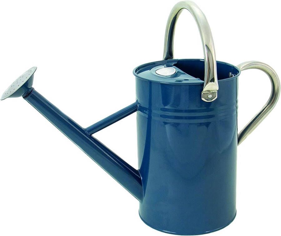 4 5 liter vintage gieter in blauw Gegalvaniseerde stalen kan voor dagelijks water geven Klassieke Engelse stijl kan met 2 handvatten