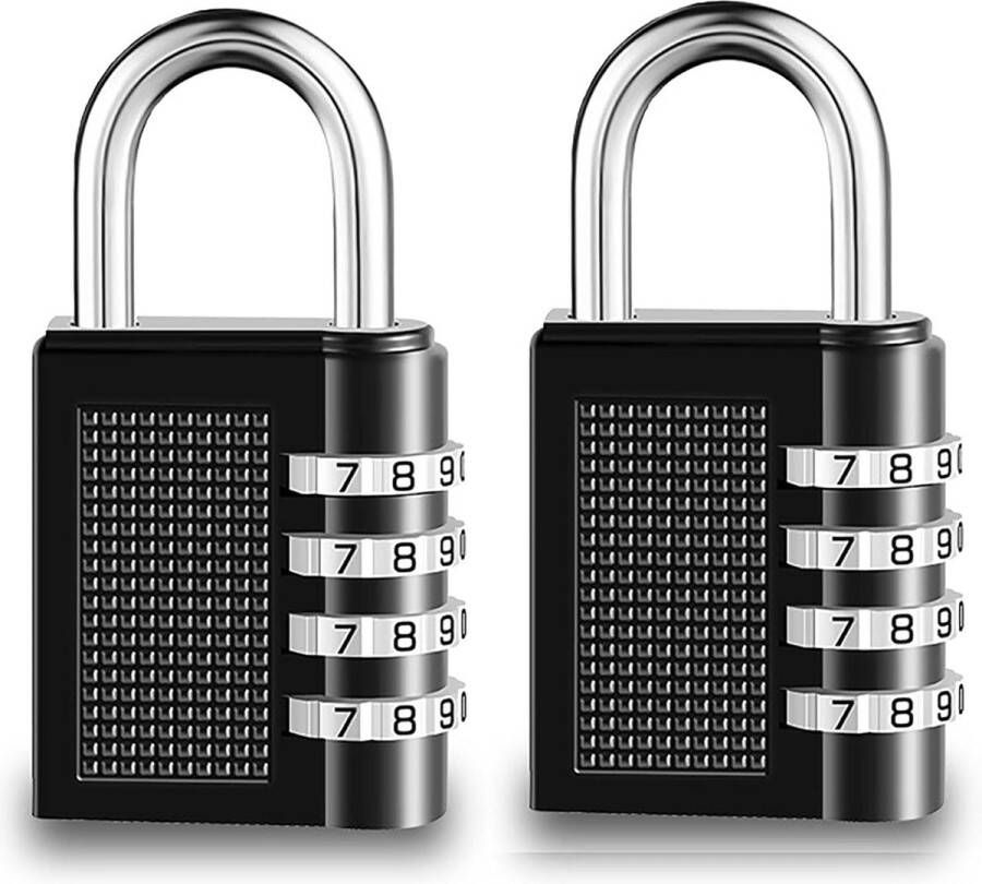 4-cijferig combinatie hangslot 2 Stuks Zware combinatie code slot voor school gym locker sport locker hek gereedschapskist poort
