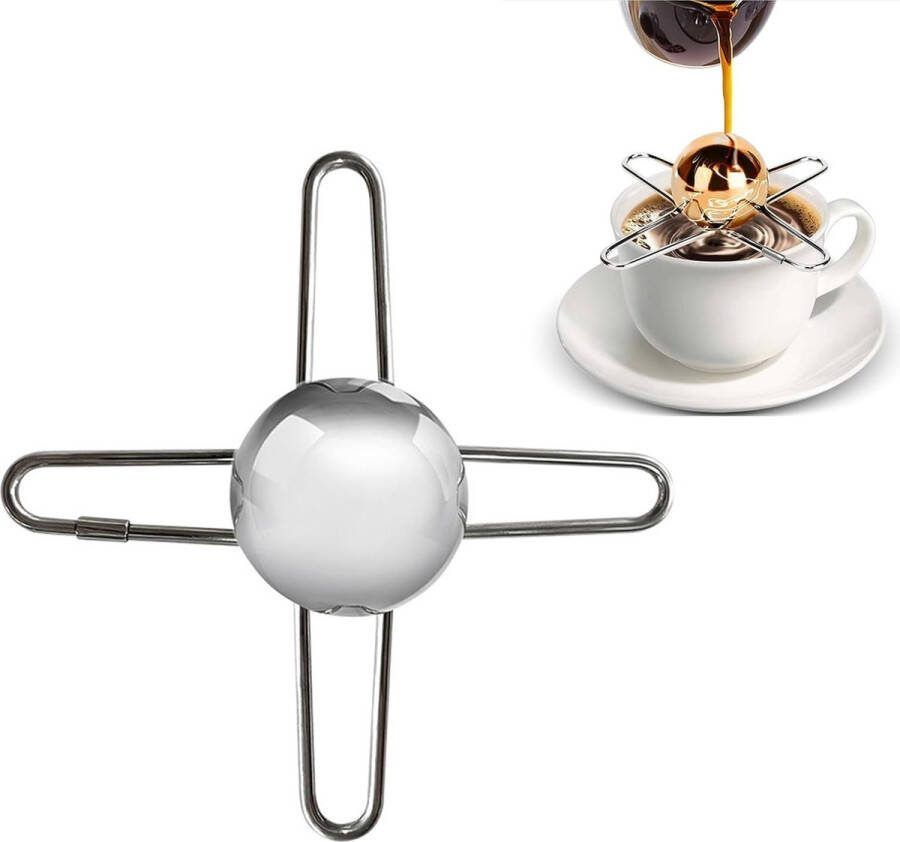 4 cm koffiekoelbal koffiekoelgereedschap bevroren bal voor espresso herbruikbare roestvrijstalen espresso bevroren bal ijsbalgereedschap voor koffiecocktails Bourbon