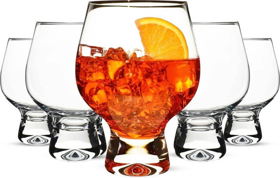 4-delige cocktailglazen 540 ml Handgemaakte en exclusieve glazenset Aperol glazen dubbelglasconstructie voor onbreekbaar voor barfeesten feesten recepties banketten