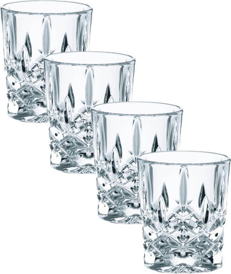 4-delige set borrelglaasjes 55 ml kristalglas met stamper shotglas 10069410 8 x 10.8 x 6.1 cm