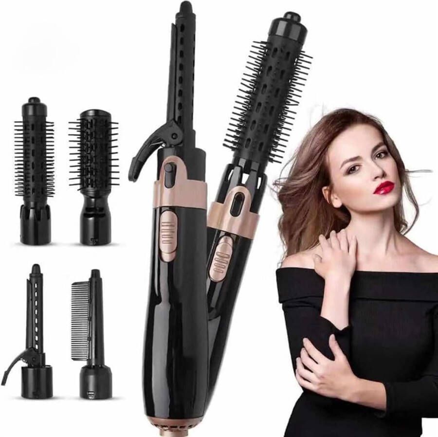 4-in-1 airstyler warme luchtborstelset ronde borstel-föhn föhnborstel stijlborstel Air Styler thermische borstel haardrogerset voor gladmaken drogen volume en krullen