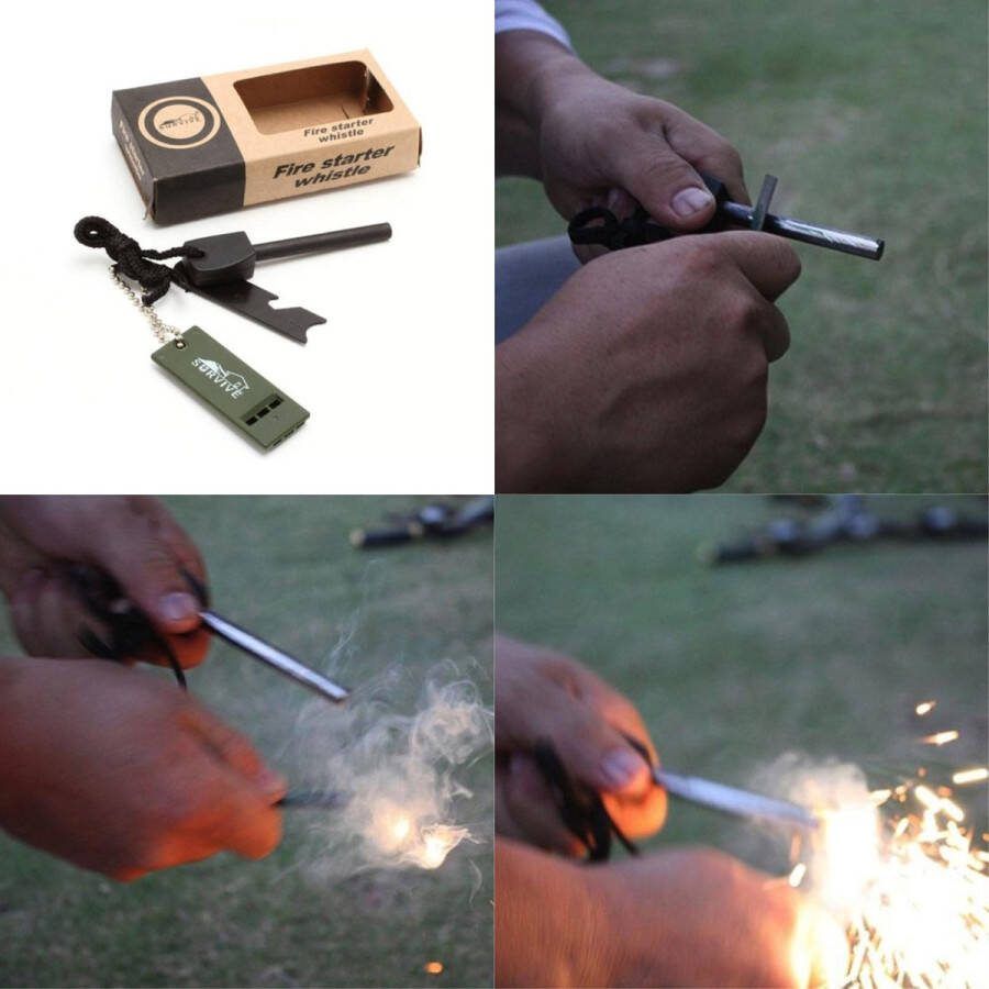 4-in-1 Outdoor survival emergency tool