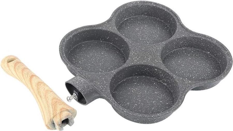 4-kopjes Non-stick Multi Koekenpan voor Eieren en Pannenkoeken Potvorm Ontbijt Pannenkoek Maker Inductiekookplaat Gasfornuis Koken
