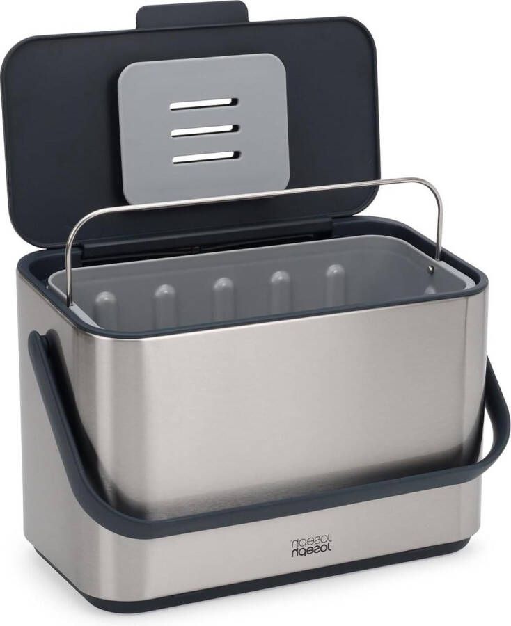 4-liter Compostemmer keuken roestvrij staal handvat uitneembare binnenemmer geurfilter 3x afvalzakken