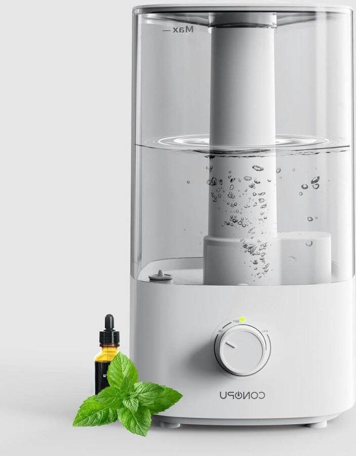 4 liter luchtbevochtiger voor grote ruimtes 30 uur aromadiffuser voor slaapkamer kinderkamer planten 300 ml u wit