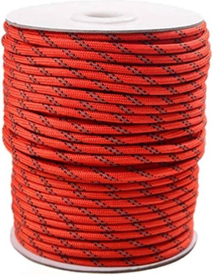 4 mm rood reflecterend paracord nylon koord 30 meter camping touw