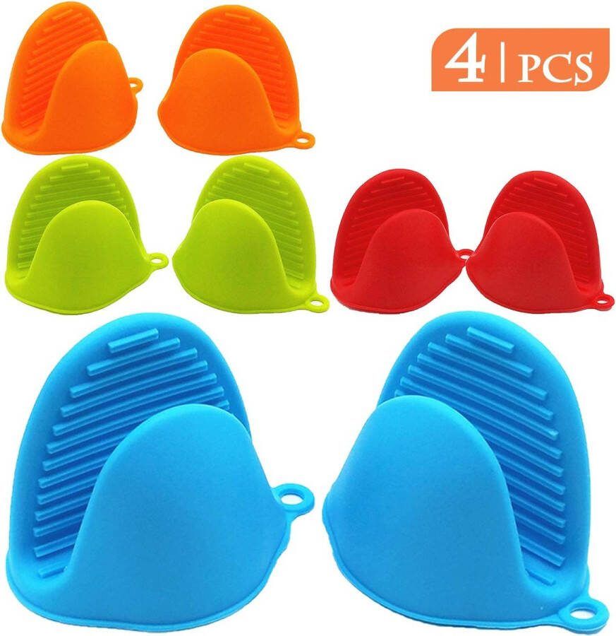 4 paar Magnetron Handschoen Siliconen Ovenwanten ovenhandschoenen isolerende handschoenen Keukenwanten -Dikker Siliconen Anti-Hot