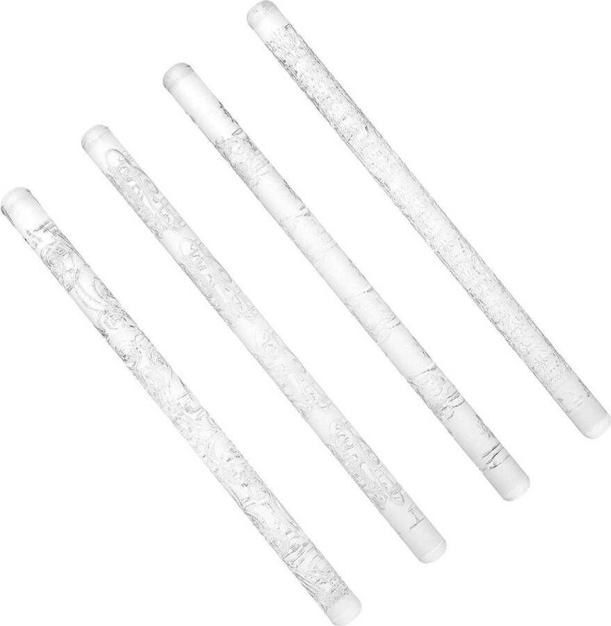 4 Stijl Embossing Acryl Deegroller 6.3 Gebak Rolling Pin Roller met Patronen voor Bakken Fondant Suiker Craft Cookies Cake Decor Decoratieve Bakbenodigdheden pasta roller