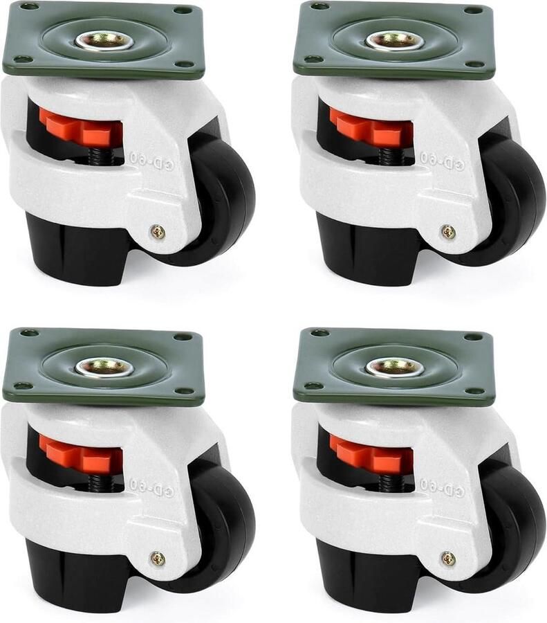 4 stuks 60f zwenkwielen 500kg draagvermogen intrekbare werkbank transportwielen meubels en machines