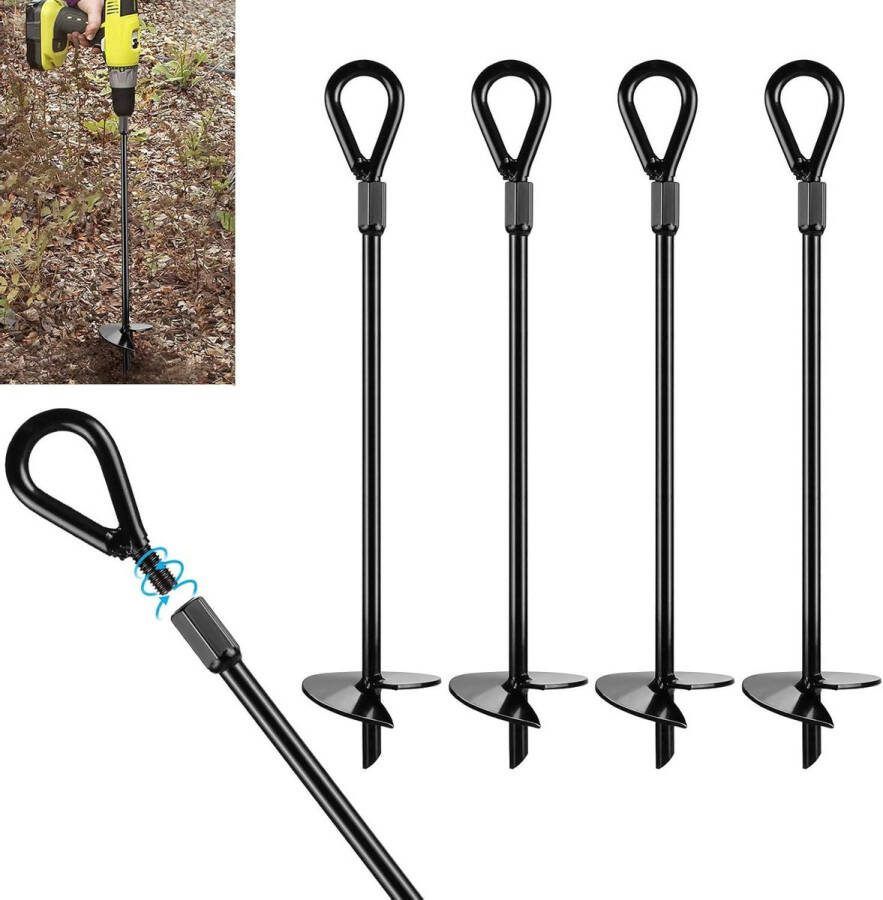 4 stuks grondankers 38 cm lang 127 cm dik heavy duty tenten luifels set van 4 trampoline schommels