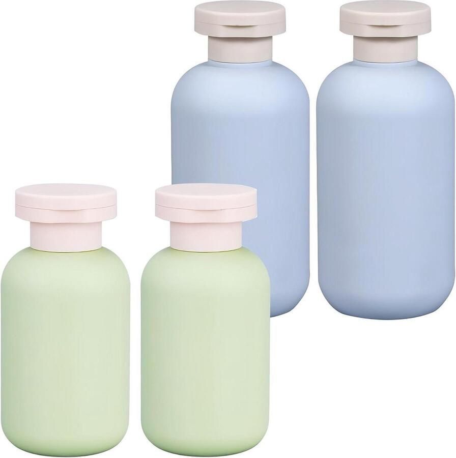 4 stuks knijpflessen siliconen reisflessen 100 ml 200 ml lekvrij reiscontainer reisformaat draagbaar navulbaar toiletartikelset reiskit reisflesjes 100ml
