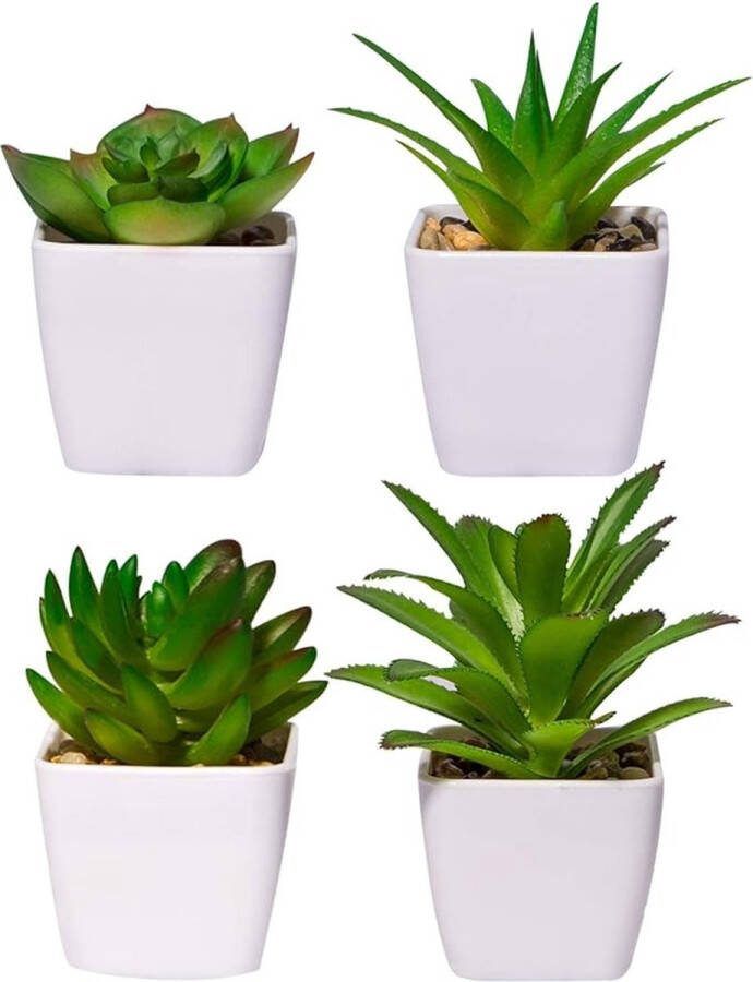 4 stuks kunstplanten voor buiten kunstplanten badkamer kunstplanten in pot kunstmatige vetplanten tafeldecoratie huis balkon kantoor decoratie