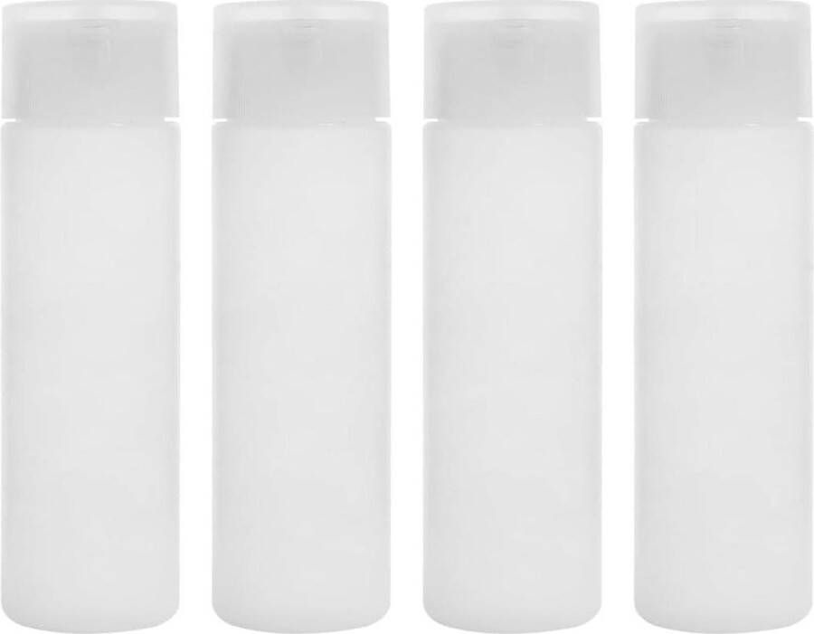 4 stuks reisflessen 50 ml Navulbare knijpfles voor toiletartikelen Flip-cap Cosmetische containers Shampoo lotion reisflesjes handbagage