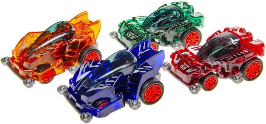 4 STUKS Speelgoed Raceautootjes Speelgoedauto's Uitdeelcadeaus Traktatie voor Kinderen 6CM