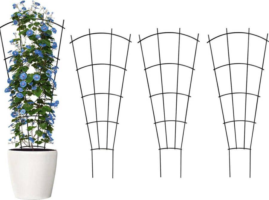 4 stuks zwarte 32 kamerplanten klimplanten metalen tuin kamerplanten bloemranken klimop waaierlatwerk