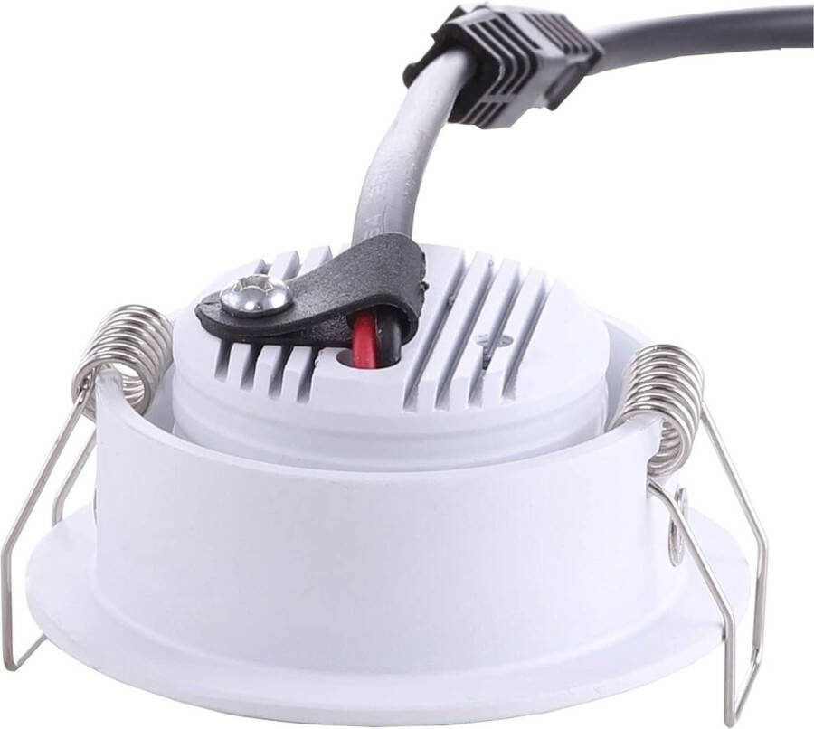 4 x Kleine LED Inbouwspots 1W Plafondspot Kantelbaar Mini Ronde Inbouwlampen Set (Wit)