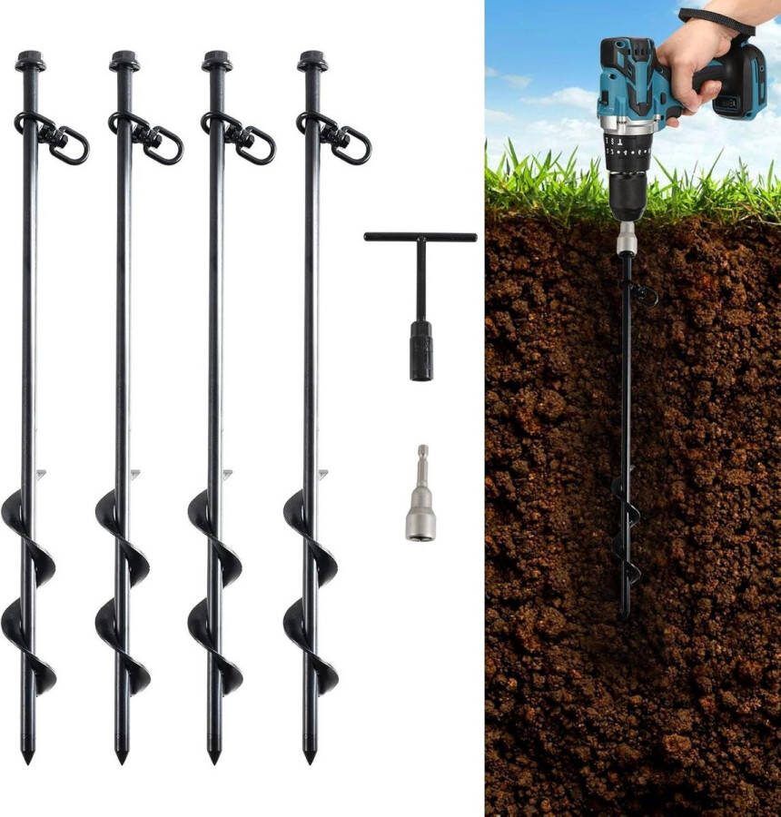 40 cm grondankers 4 stuks zware tentstokken voor campingtent luifels autopoorten schuren schommelsets beveiligen van dieren Koop nu!