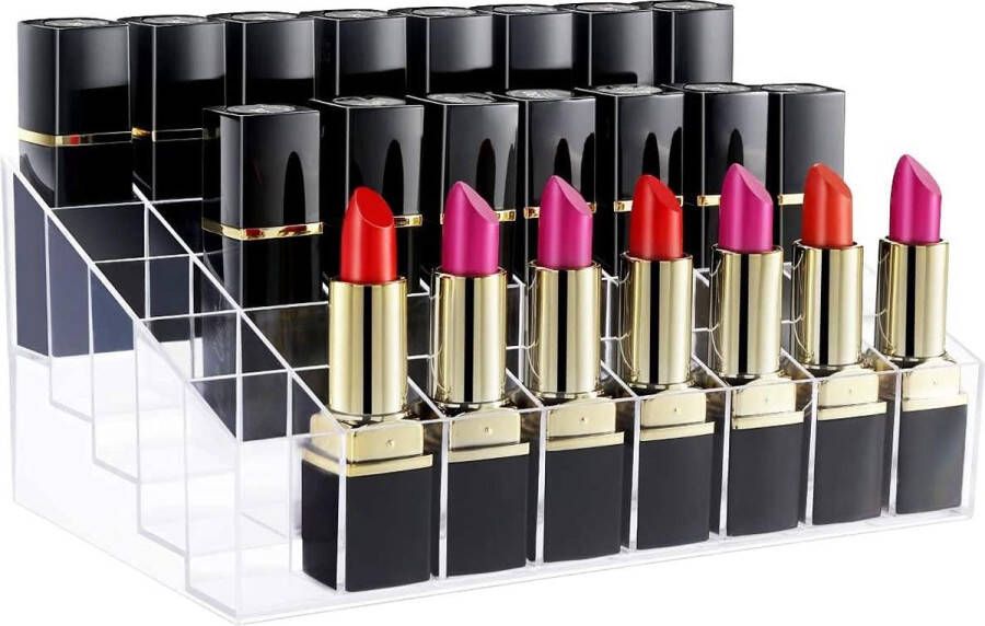 40 plaatsen lippenstift organizer lippenstift opslag lippenstift houder cosmetica organizer acryl transparante lippenstift standaard