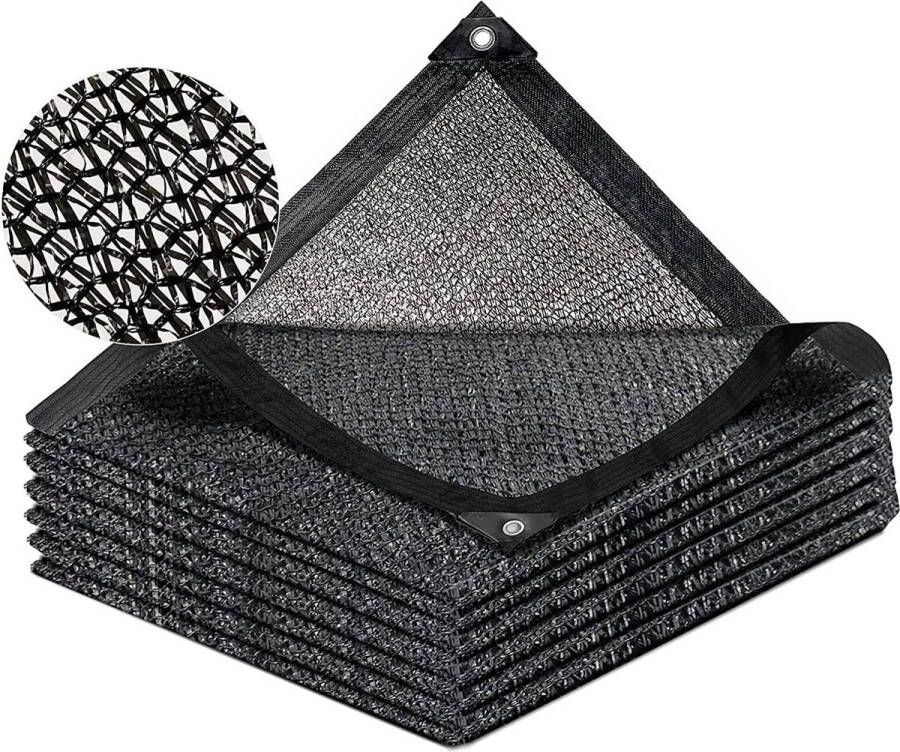 40% schaduwdoek met doorvoertules 2 m x 6 m HDPE zonnescherm UV-bestendig gaas voor kasafdekking patio plant bloem kippenhok carport schaduwdoek