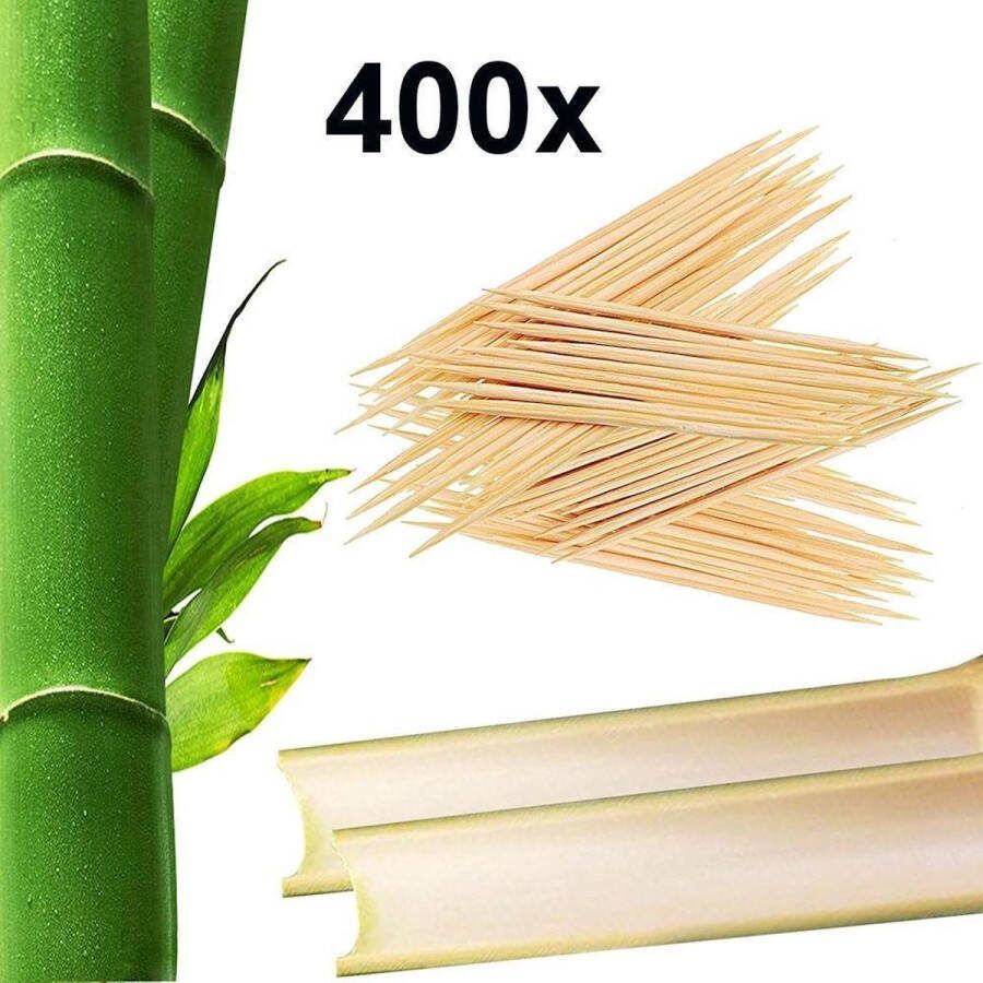 Kesper 400 Stuks FSC Berken houten Tandenstokers Dubbelzijdige Tandenstokers hout Tandestoker Dun 65 MM Voordeelverpakking