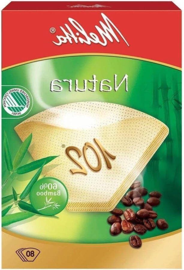 400 x filterzakken Natura 102 natuur 60% bamboe koffiefilters 3 aromazone-filters