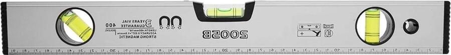 400mm Hoge Precisie Magnetische Aluminium Bubble Heerser Waterpas Zilver