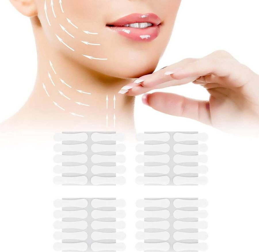 40st Face Lift Tape Instant Face Lifting Tape Ultradunne Waterdicht Hoge Elasticiteit Facelift Tape voor Gezicht Onzichtbaar Anti-aging Beauty Tool Facelift tape