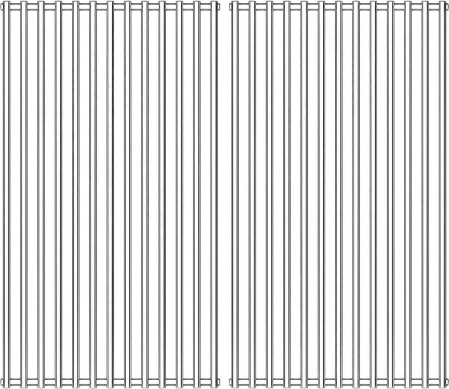 415 x 47 cm Roestvrij Stalen Grillrooster voor Burnhard Fred Jr Gasgrill Vaatwasmachinebestendig 2 Stuks Barbecue