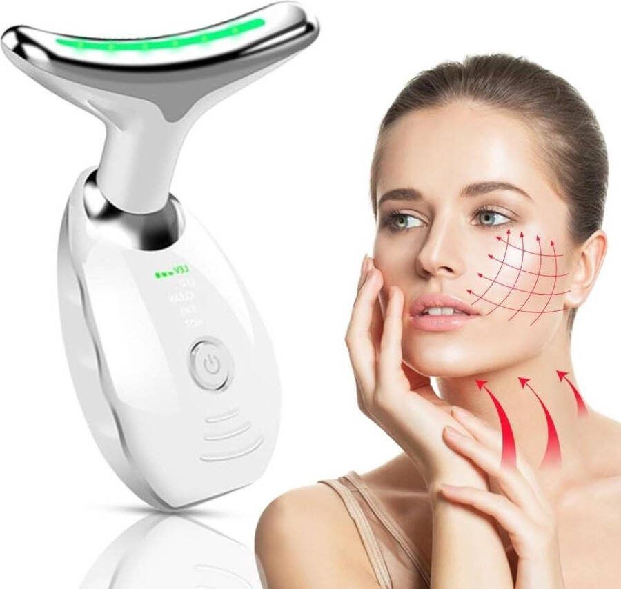 45 °C warmte gezichtsmassageapparaat V Face Beauty meter nekmassage anti-rimpel en veroudering acne verwijdert gezichtsverzorging dieptereiniging