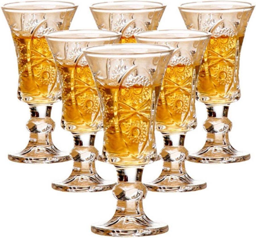 45ml loodvrij heldere zware basis shotglazen set van 6 voor sherry