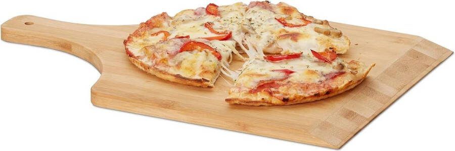 45x30cm Bamboo Pizza Shovel with Rounded Edges and Handle Bread Scoop and Pizza Board