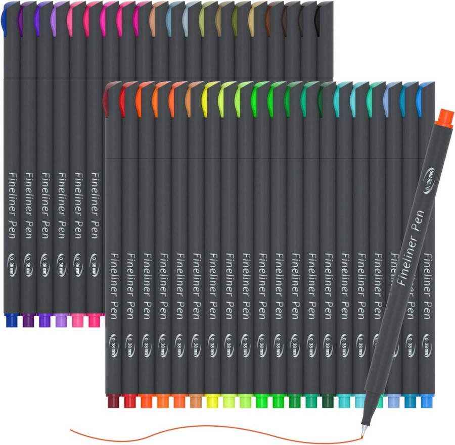 46 Pack Journal Planner Gekleurde pennen 40 kleuren fineliner pennen met 6 verschillende sjablonen perfecte set voor Bullet Journal Planner Note Calendar Coloring Office School Art Supplies