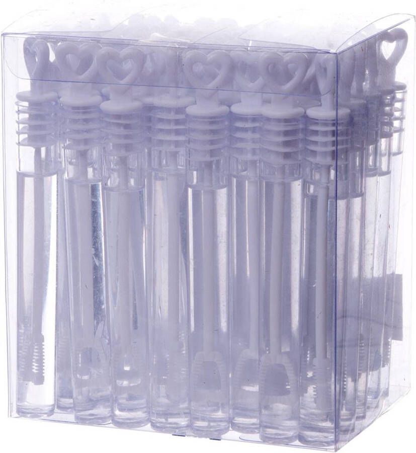 48 bellenblaas hart bruiloft huwelijk feestartikel bellenblazen 11cm