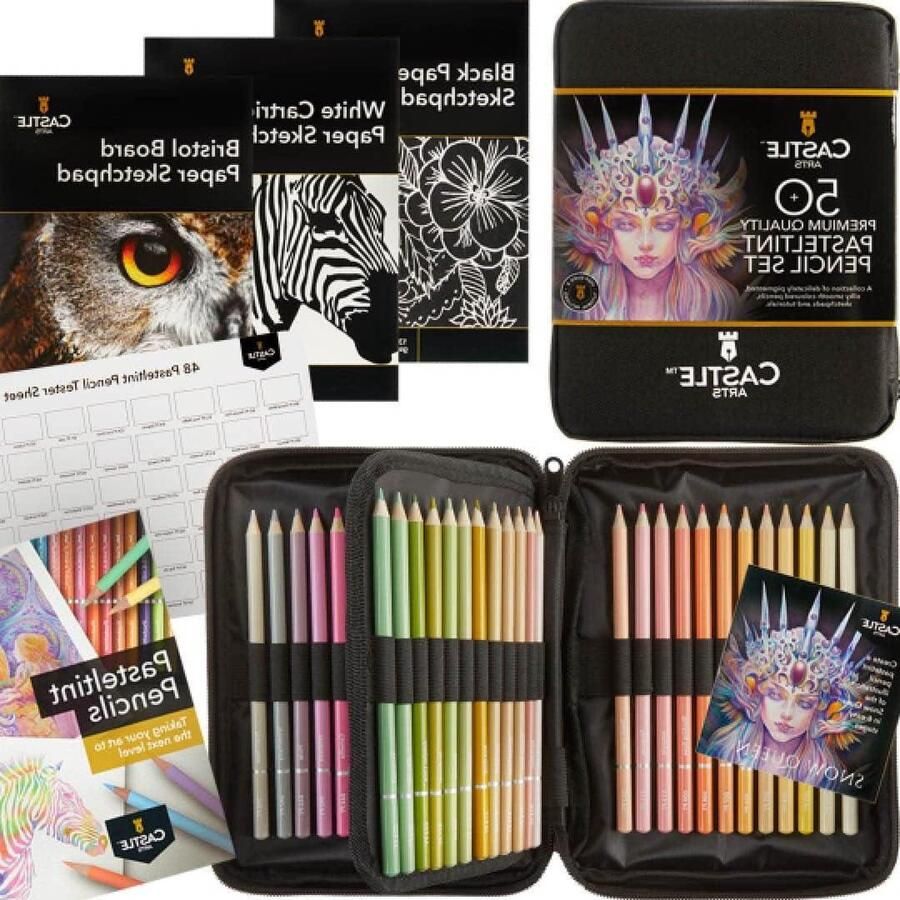 48 Pasteltint Kleurpotloden Set Extra's Zachtere Weelderige Tonen Volwassen Artiesten Nette Sterke Reiskoffer Tekendoos