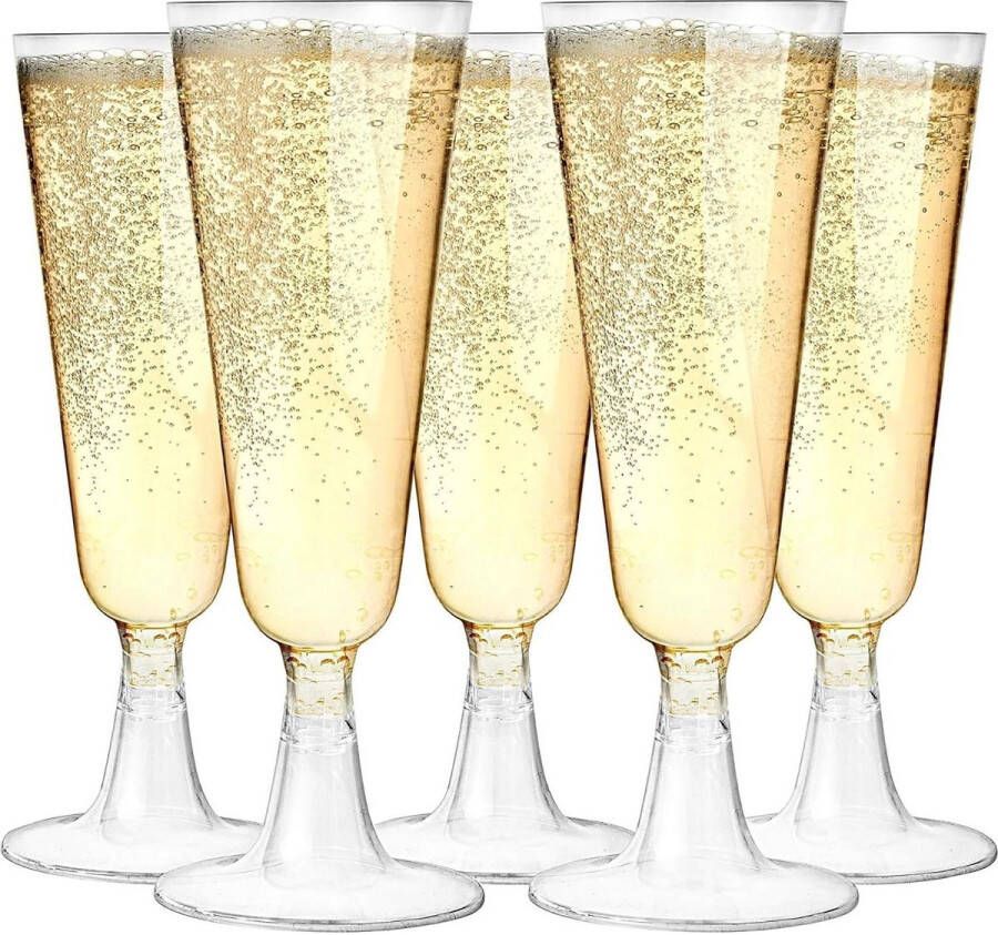 48 Plastic Champagneglazen voor Feesten Herbruikbare Kunststof Glazen Champagne Glazen voor Cocktails Dessert 150ml
